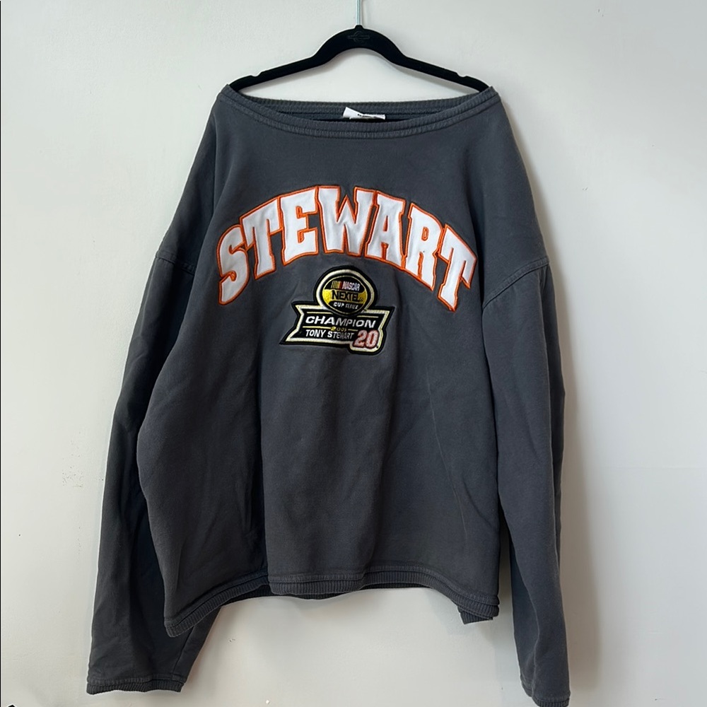 Stewart Nascar 20 Chase Authentics Gray Sweatshirt
